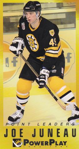 #6 Joe Juneau - Boston Bruins - 1993-94 Fleer PowerPlay Hockey - Point Leaders