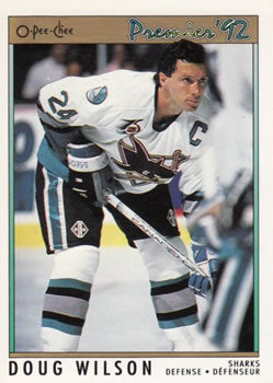 #6 Doug Wilson - San Jose Sharks - 1991-92 O-Pee-Chee Premier Hockey