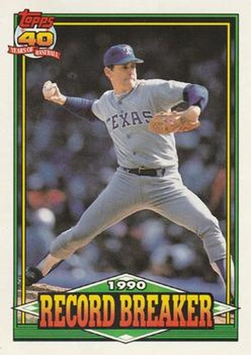 #6 Nolan Ryan - Texas Rangers - 1991 O-Pee-Chee Baseball