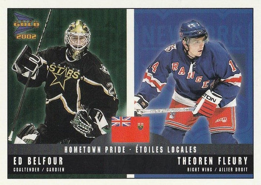 #6 Ed Belfour / Theoren Fleury - Dallas Stars / New York Rangers - 2001-02 Pacific McDonald's Hockey - Hometown Pride