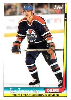 #6 Esa Tikkanen - Edmonton Oilers - 1991-92 Topps Hockey - Team Scoring Leaders