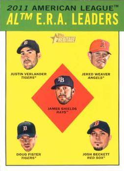 #6 AL E.R.A. Leaders - Detroit Tigers / Los Angeles Angels / Tampa Bay Rays / Detroit Tigers / Boston Red Sox - 2012 Topps Heritage Baseball