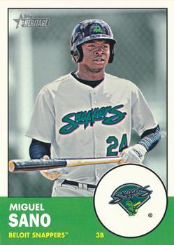 #6a Miguel Sano - Beloit Snappers - 2012 Topps Heritage Minor League Baseball