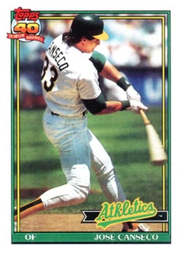 #700 Jose Canseco - Oakland Athletics - 1991 Topps Baseball