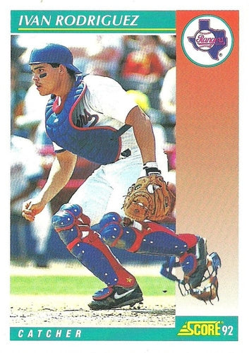 #700 Ivan Rodriguez - Texas Rangers - 1992 Score Baseball