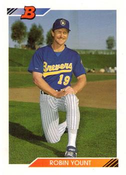 #700 Robin Yount - Milwaukee Brewers - 1992 Bowman Baseball