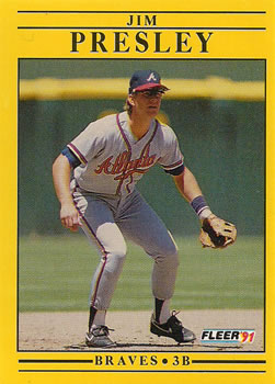#700 Jim Presley - Atlanta Braves - 1991 Fleer Baseball