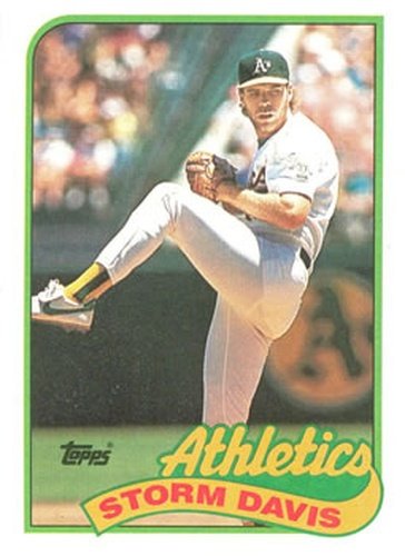 #701 Storm Davis - Oakland Athletics - 1989 Topps Baseball