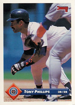 #701 Tony Phillips - Detroit Tigers - 1993 Donruss Baseball