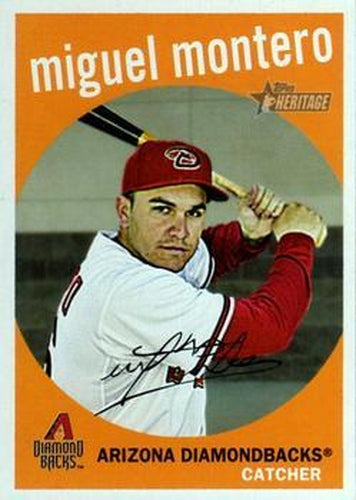 #701 Miguel Montero - Arizona Diamondbacks - 2008 Topps Heritage Baseball
