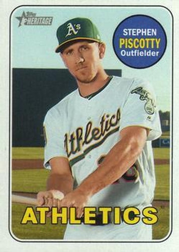 #701 Stephen Piscotty - Oakland Athletics - 2018 Topps Heritage Baseball