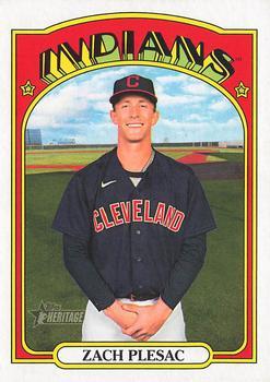 #701 Zach Plesac - Cleveland Indians - 2021 Topps Heritage Baseball