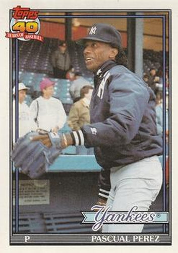 #701 Pascual Perez - New York Yankees - 1991 O-Pee-Chee Baseball