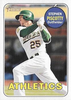 #701b Stephen Piscotty - Oakland Athletics - 2018 Topps Heritage Baseball