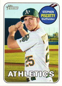 #701d Stephen Piscotty - Oakland Athletics - 2018 Topps Heritage Baseball