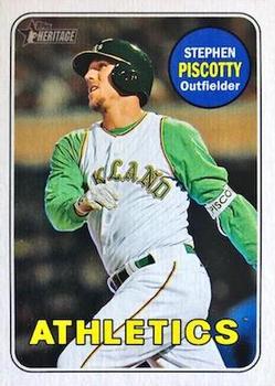 #701e Stephen Piscotty - Oakland Athletics - 2018 Topps Heritage Baseball