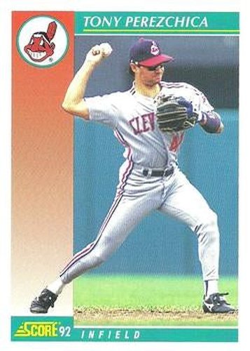 #702 Tony Perezchica - Cleveland Indians - 1992 Score Baseball