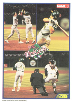 #702 World Series Game 3 - Oakland Athletics / San Francisco Giants - 1990 Score Baseball