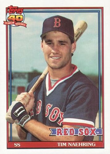 #702 Tim Naehring - Boston Red Sox - 1991 Topps Baseball