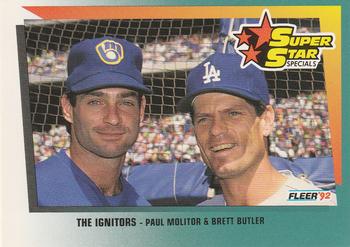 #702 Paul Molitor / Brett Butler - Milwaukee Brewers / Los Angeles Dodgers - 1992 Fleer Baseball