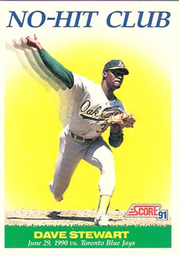 #702 Dave Stewart - Oakland Athletics - 1991 Score Baseball