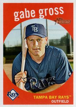 #702 Gabe Gross - Tampa Bay Rays - 2008 Topps Heritage Baseball