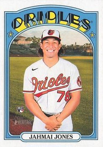 #702 Jahmai Jones - Baltimore Orioles - 2021 Topps Heritage Baseball