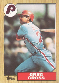 #702 Greg Gross - Philadelphia Phillies - 1987 Topps Baseball