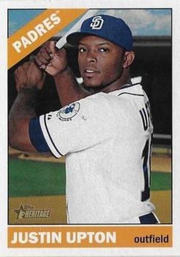 #702a Justin Upton - San Diego Padres - 2015 Topps Heritage Baseball
