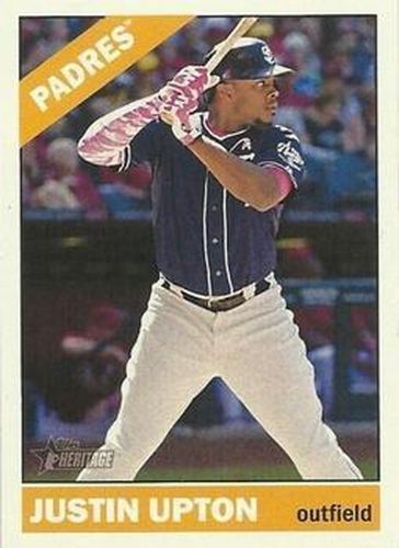 #702b Justin Upton - San Diego Padres - 2015 Topps Heritage Baseball