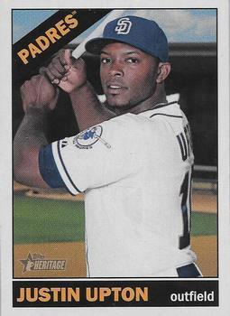 #702c Justin Upton - San Diego Padres - 2015 Topps Heritage Baseball