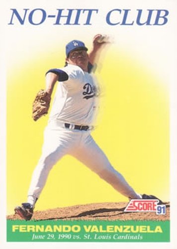 #703 Fernando Valenzuela - Los Angeles Dodgers - 1991 Score Baseball