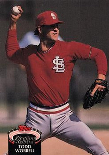 #703 Todd Worrell - St. Louis Cardinals - 1992 Stadium Club Baseball
