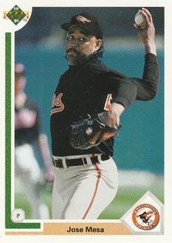 #703 Jose Mesa - Baltimore Orioles - 1991 Upper Deck Baseball
