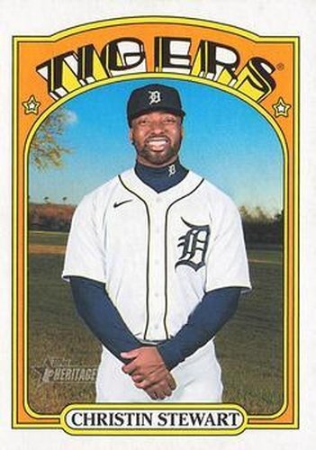 #703 Christin Stewart - Detroit Tigers - 2021 Topps Heritage Baseball