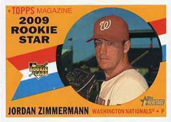 #703 Jordan Zimmermann - Washington Nationals - 2009 Topps Heritage Baseball