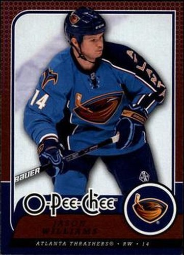 #704 Jason Williams - Atlanta Thrashers - 2008-09 O-Pee-Chee Hockey