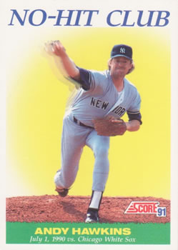 #704 Andy Hawkins - New York Yankees - 1991 Score Baseball