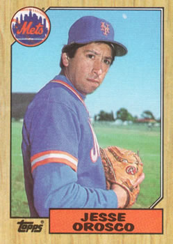 #704 Jesse Orosco - New York Mets - 1987 Topps Baseball