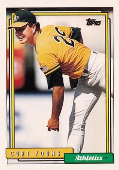 #704 Curt Young - Oakland Athletics - 1992 Topps Baseball