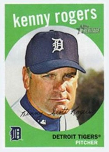 #704 Kenny Rogers - Detroit Tigers - 2008 Topps Heritage Baseball