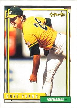 #704 Curt Young - Oakland Athletics - 1992 O-Pee-Chee Baseball