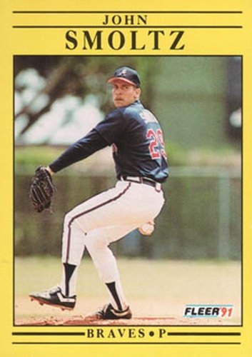 #704 John Smoltz - Atlanta Braves - 1991 Fleer Baseball