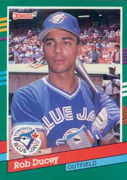 #705 Rob Ducey - Toronto Blue Jays - 1991 Donruss Baseball