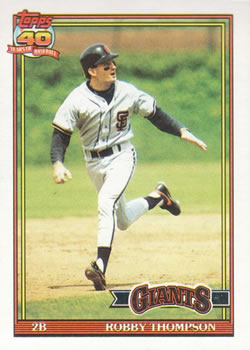 #705 Robby Thompson - San Francisco Giants - 1991 Topps Baseball