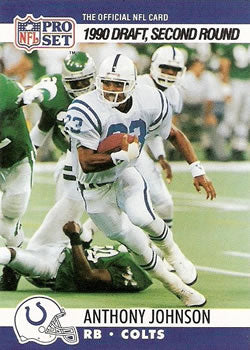 #705 Anthony Johnson - Indianapolis Colts - 1990 Pro Set Football