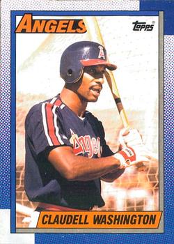 #705 Claudell Washington - California Angels - 1990 O-Pee-Chee Baseball