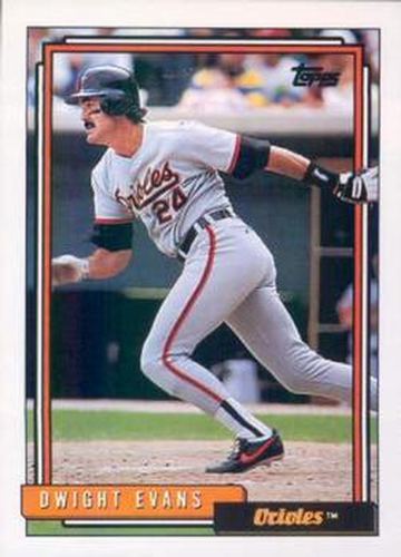 #705 Dwight Evans - Baltimore Orioles - 1992 Topps Baseball