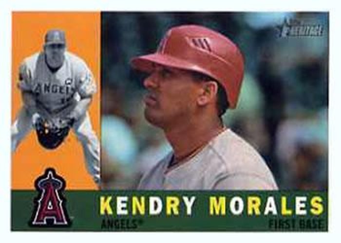 #705 Kendry Morales - Los Angeles Angels - 2009 Topps Heritage Baseball