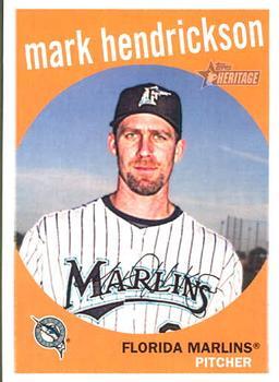 #705 Mark Hendrickson - Florida Marlins - 2008 Topps Heritage Baseball